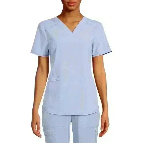 Scrubstar Tops - NWT Scrubstar Womens Active V-Neck Scrub Top Size XL 4-Way Stretch Blue Bliss